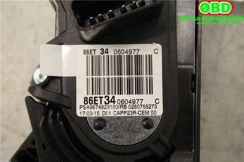 Pedal gass til Peugeot 308 2013-2021 (Type II)  (PEUGEOT|9674829180|)