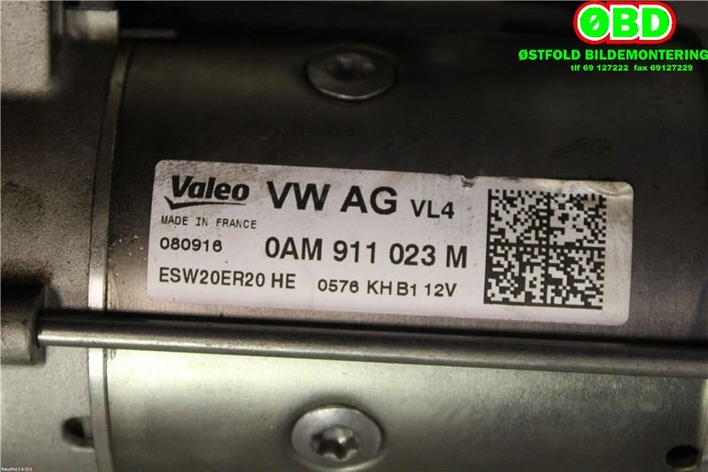 Starter diesel til Škoda Superb 2015-->> (Type III) (SKODA|0AM 911 023 M|0AM 911 021 E|0AM911023M)