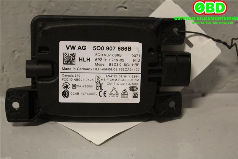 Sensor radar til Škoda Superb 2015-->> (Type III)  (SKODA|5Q0 907 686 B||5Q0907686B)