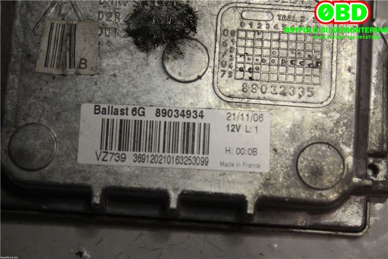 Styreenhet xenon/ballast til Citroën C4 2004-2011 (Type I)  (CITROEN|6224 L8|89034934|)
