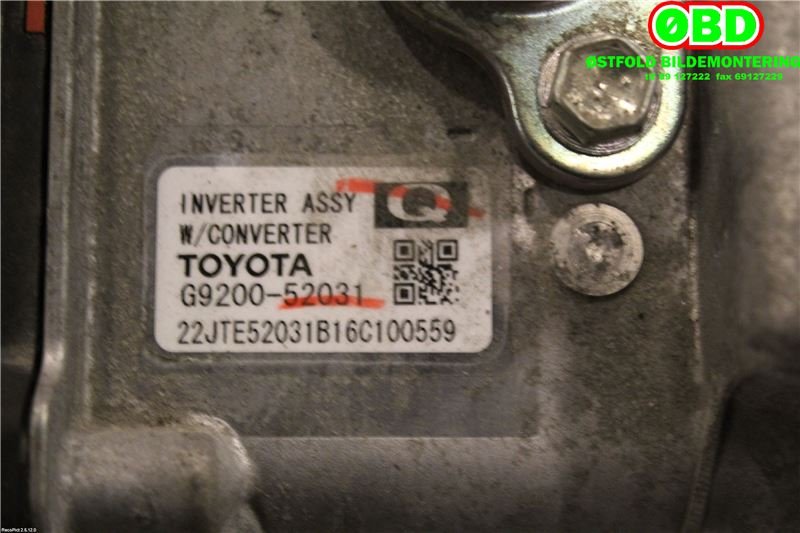 DCDC converter hybrid til Toyota Yaris 2014-2020 (Type III, Fase 2)  (TOYOTA|G920059045|G920052031)