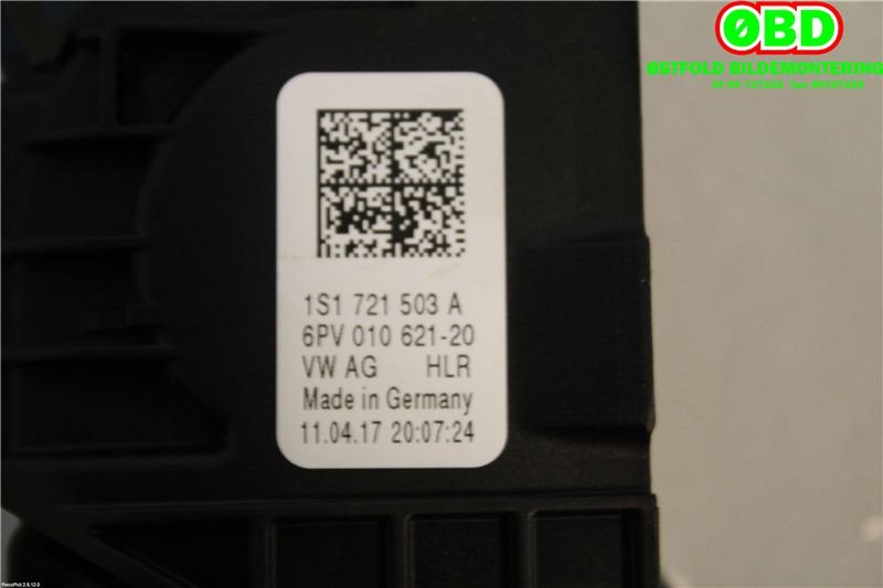 Pedal gass til Škoda Citigo 2012-2019  (Skoda|1S1 721 503 A||1S1721503A)