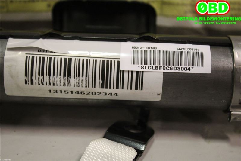 Airbag gardin venstre til Kia Sportage 2010-2016 (Type III)  (KIA|850103W500|)