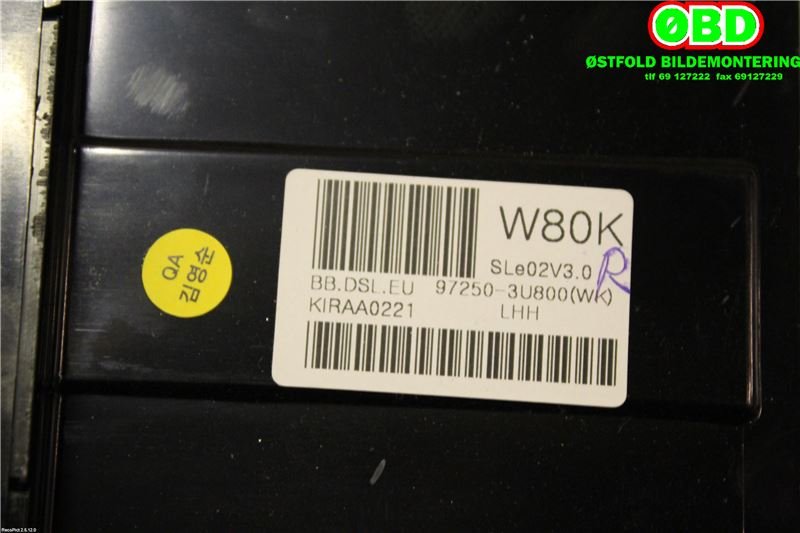 Varmeapparat betjening til Kia Sportage 2010-2016 (Type III)  (KIA|972503U800WK|)