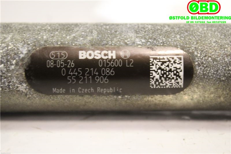 Dyseskinne (fuelrail) til Fiat Doblo 2006-2010 (Type I, Fase 2)  (FIAT|55211906|0445214086|)