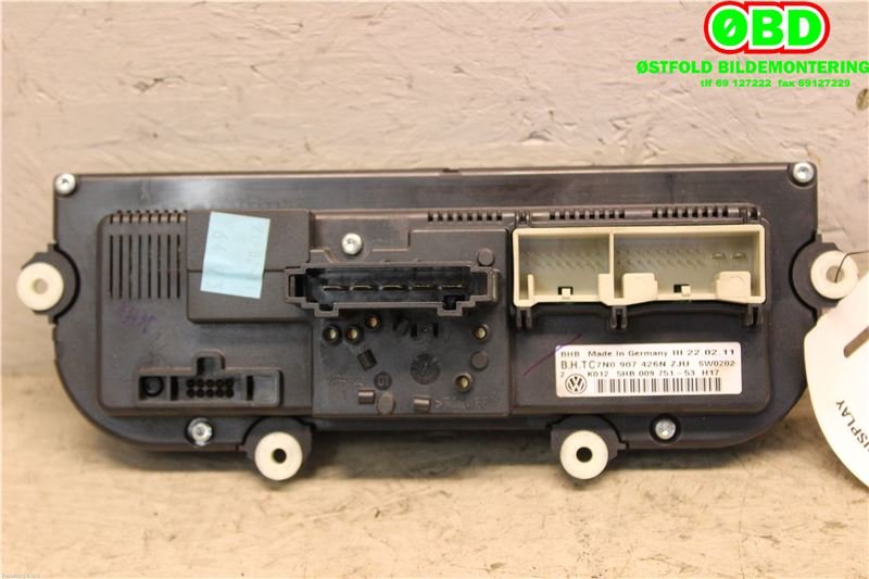 Varmeapparat betjening til VW Caddy 2010-2015 (Type III, Fase 2)  (VOLKSWAGEN|7N0 907 426 BK||7N0907426N)