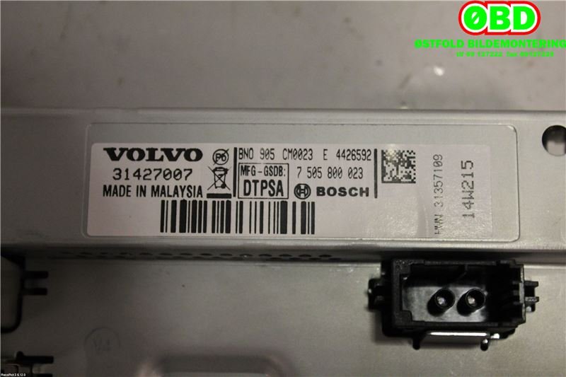 Instrument kjørecomputer til Volvo V40 2012-2019  (VOLVO||31427007)