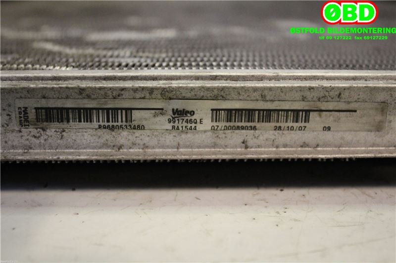 Radiator (manuell gir) til Peugeot 308 2007-2011 (Type I, Fase 1)  (PEUGEOT|1330 S5|1330 W2|9680533480)