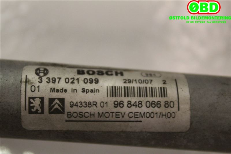 Viskeroverføring til Peugeot 308 2007-2011 (Type I, Fase 1)  (PEUGEOT|6405HY|3397021099|9684806680)