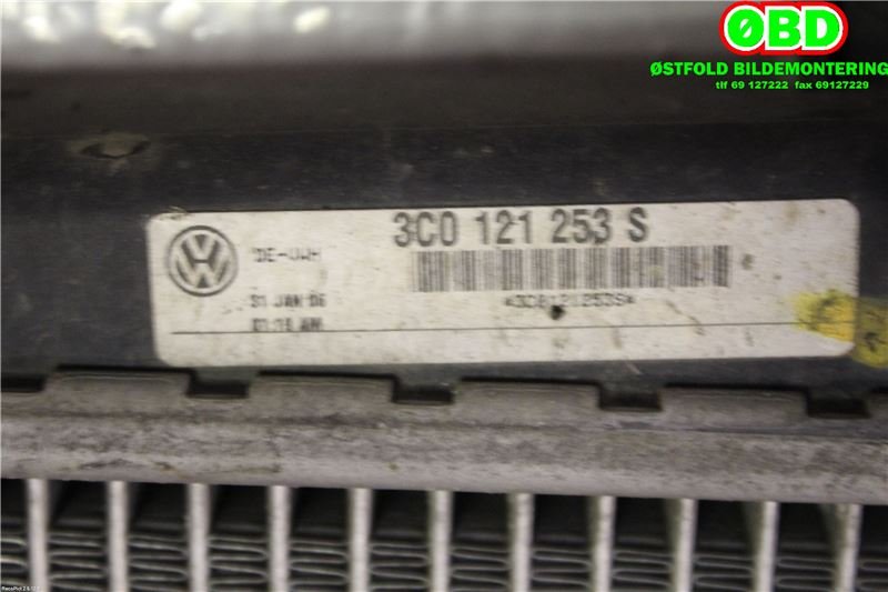 Radiator (manuell gir) til VW Passat 2005-2010 (B6) (B6) (VOLKSWAGEN|1K0 121 251 AK||3C0121253S)