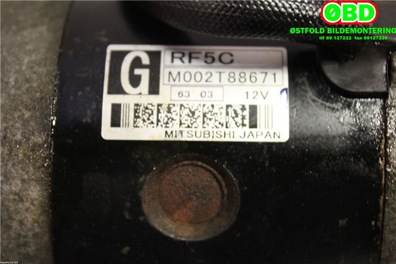 Starter diesel til Mazda 6 2002-2008 (Type I)  (MAZDA|RF5C18400|M002T88671|)