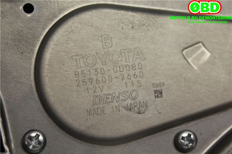 Viskermotor bakrute til Toyota Yaris 2014-2020 (Type III, Fase 2)  (TOYOTA|851300D080|2596002660)