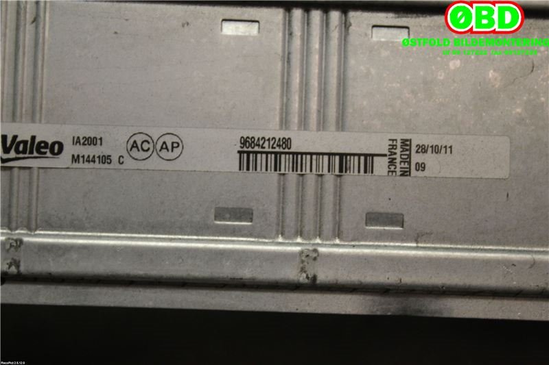 Intercooler til Citroën C4 2011-2017 (Type II) (CITROEN|0384N9||9684212480)