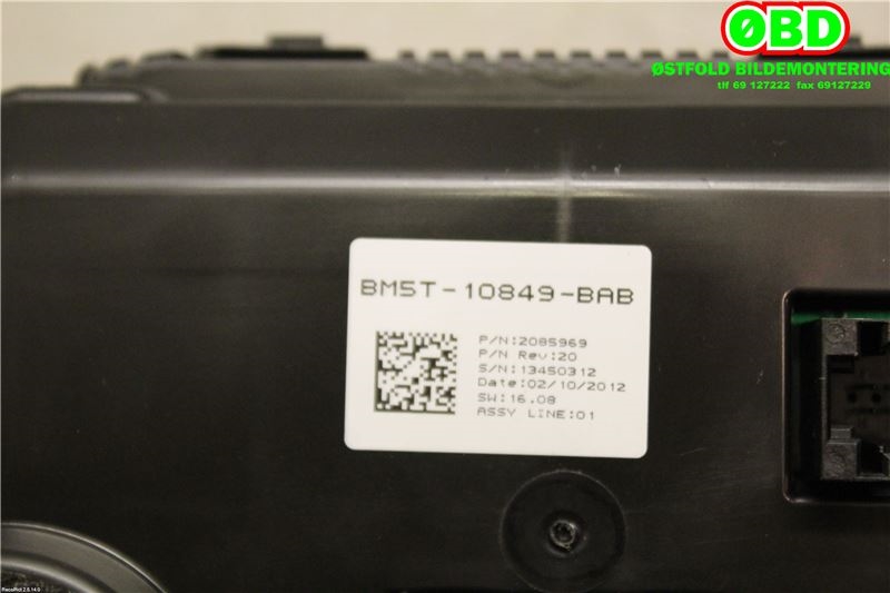 Instrumentpanel til Ford Focus 2011-2014 (Type III, Fase 1) (FORD|5580299||BM5T10849BAB)
