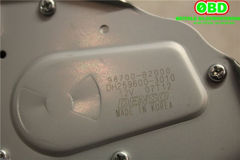 Viskermotor bakrute til Kia Soul 2014-2019 (Type II)  (KIA|98710B2000||98700B2000)