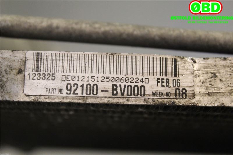 Aircondition radiator til Nissan Primera 2002-2007 (P12) (P12) (NISSAN|92100BV000|)