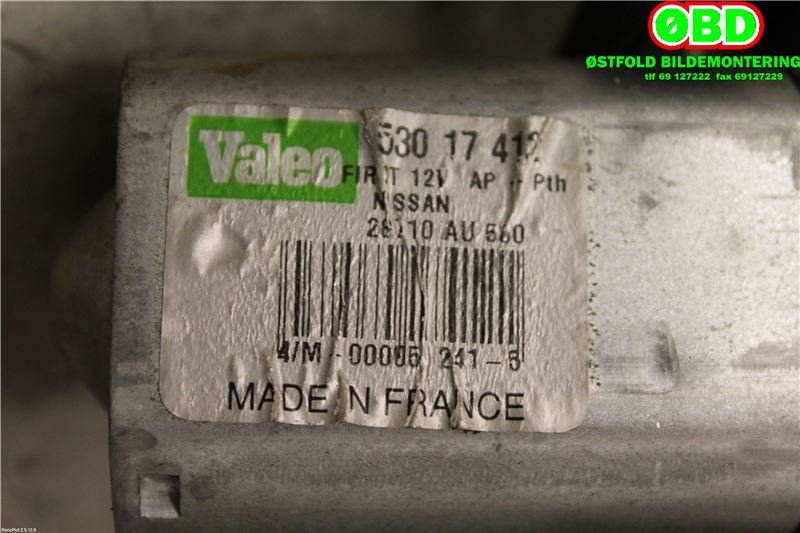 Viskermotor bakrute til Nissan Primera 2002-2007 (P12) (P12) (NISSAN|28710AU500|28710AU50A)