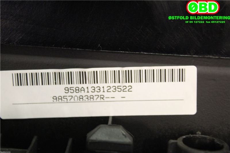 Airbag rattpute til Dacia Duster 2010-2017 (Type I)  (1.5 DCI K9K-898||985708387R)