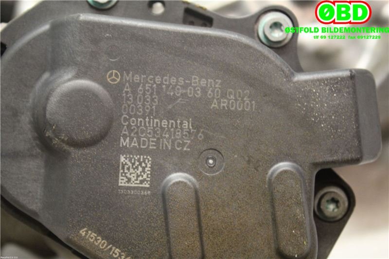 EGR-ventil til Mercedes Vito/Viano 2010-2014 (Fase 2) (W639) (W639) (Mercedes Vito|A 651 140 08 60||6511400360)