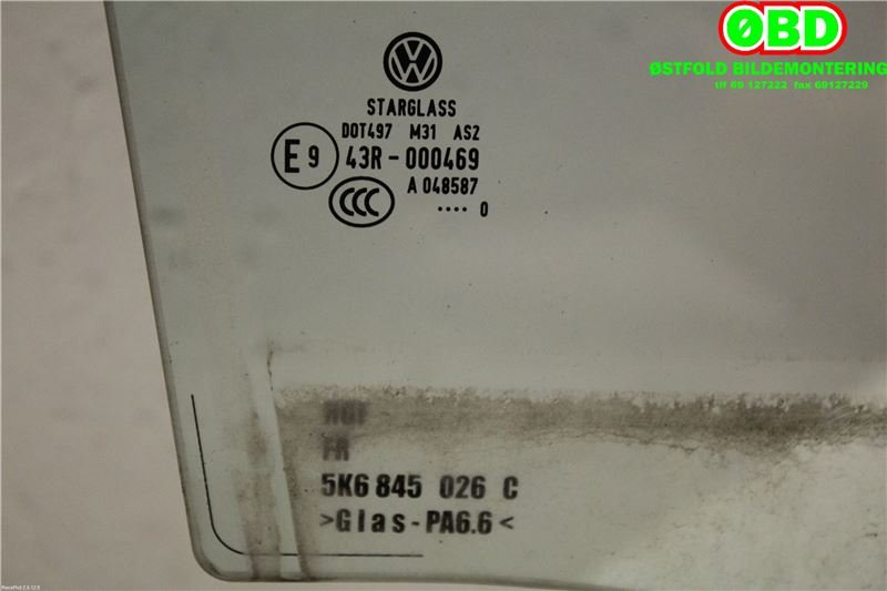 Siderute høyre bak til VW Golf VI 2008-2012  (VOLKSWAGEN|5K6 845 026 C|)