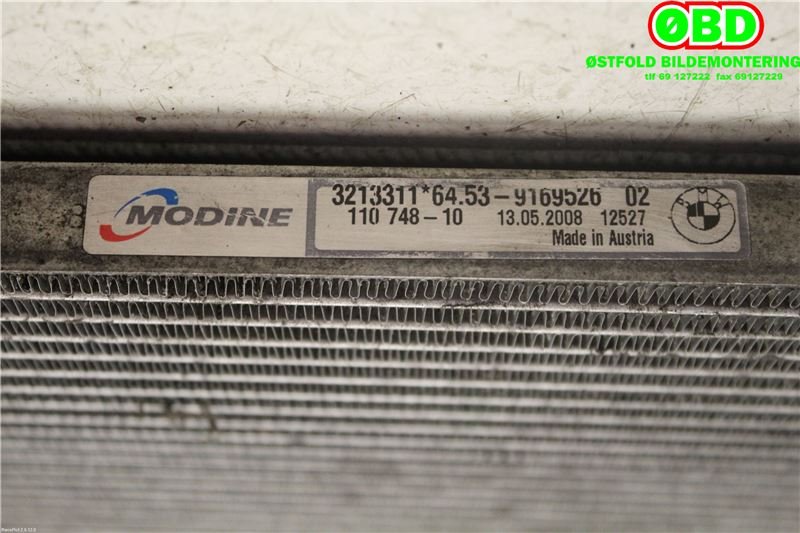 Aircondition radiator til BMW 1-Serie 2004-2011 (E81/E82/E87/E88) (E81/E82/E87/E88) (BMW|64 53 9 229 021||64539169526)