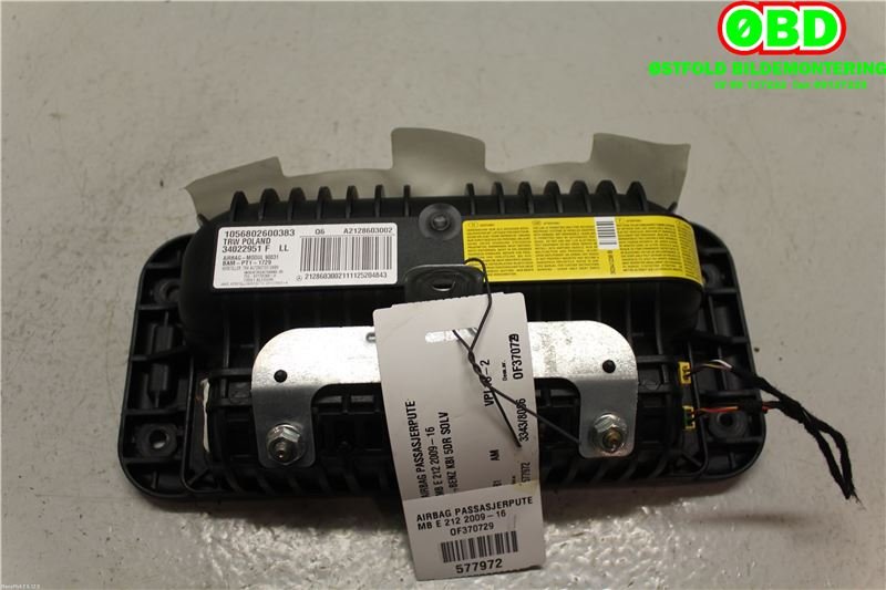 Airbag passasjer til Mercedes E-Klasse 2009-2013 (Fase 1) (W212) (W212) (MERCEDES|A 212 860 30 02||2128603002)
