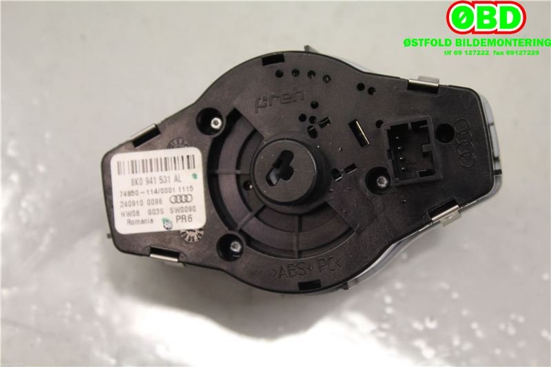 Bryter lys til Audi A4 2007-2014 (Type IV) (B8) (B8) (AUDI|8K0 941 531 AS||8K0941531AL)