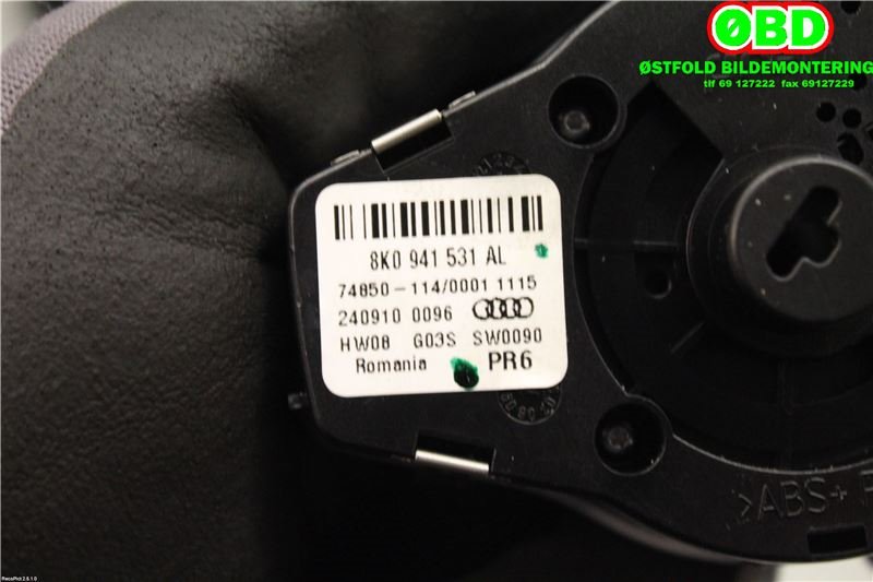 Bryter lys til Audi A4 2007-2014 (Type IV) (B8) (B8) (AUDI|8K0 941 531 AS||8K0941531AL)