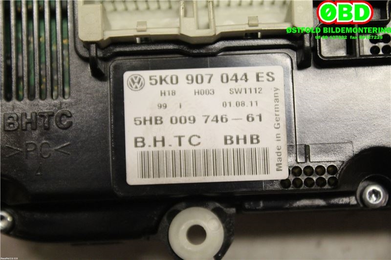 Varmeapparat betjening til VW Golf VI 2008-2012  (VOLKSWAGEN|5K0 907 044 ES||5K0907044ES)