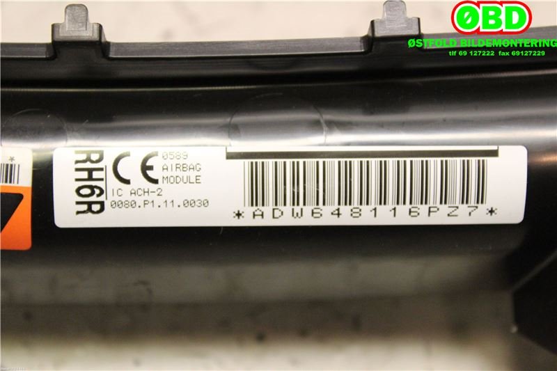 Airbag gardin høyre til Toyota Prius 2016-2023 (Type IV) (combi) (combi) (TOYOTA PRIUS|6217047070|)