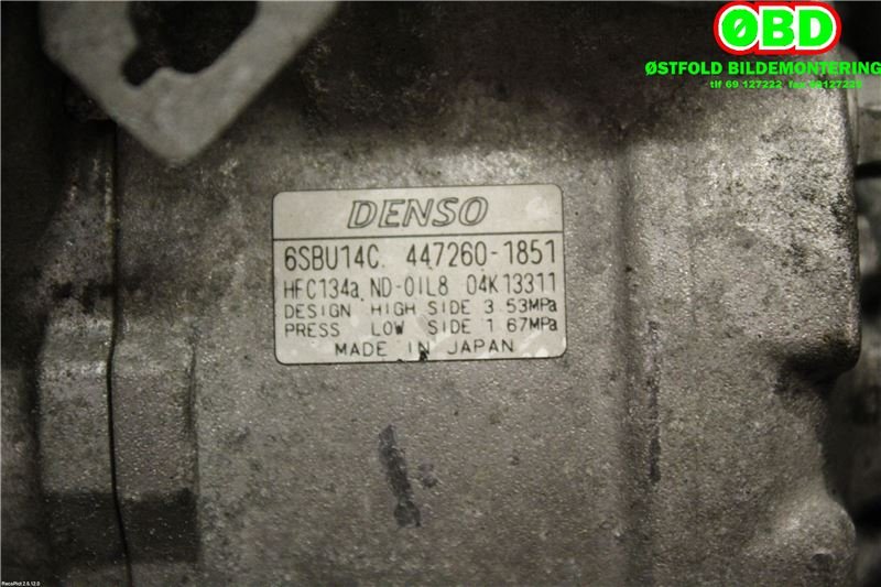 Aircondition kompressor til BMW 1-Serie 2004-2011 (E81/E82/E87/E88) (E81/E82/E87/E88) (BMW|64 52 6 987 862|4472601851|)