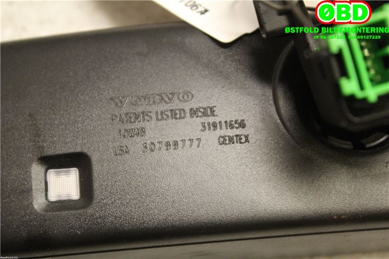 Speil innvendig til Volvo V50 2007-2012 (Fase 2) (VOLVO|30799777|)