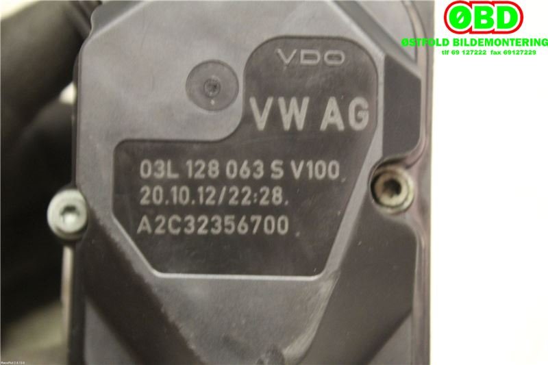 Spjeldhus til VW Transporter / Caravelle 2009-2015 (Fase 2) (T5) (T5) (VOLKSWAGEN|03L 128 063 S||03L128063S)