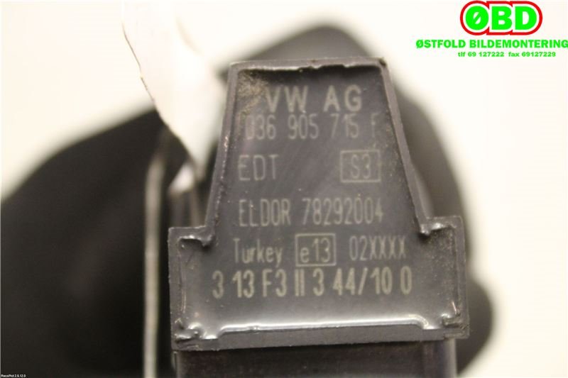 Coil elektronisk til Audi A3 2009-2012 (Type II, Fase 2)  (AUDI|036 905 715 G|036 905 715 H|036905715F)