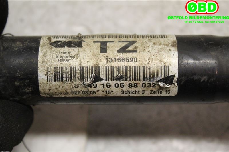 Drivaksel venstre foran til Opel Vectra C 2005-2008 (Type II) (OPEL|13166590|374537|)
