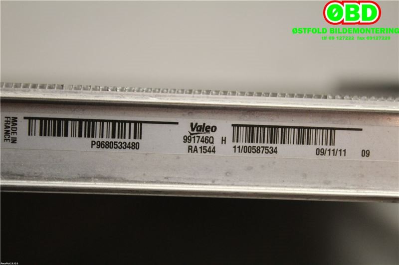 Radiator (automat gir) til Citroën C4 2011-2017 (Type II)  (CITROEN|1330 W2||9680533480)