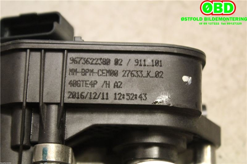 Spjeldhus til Peugeot 208 2012-2019 (Type I) (PEUGEOT|9673622380|9842632980)