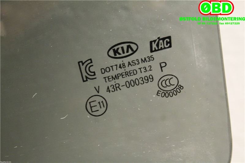 Siderute venstre bak til Kia Soul, 2014-2019 (Type II)  (KIA|83411B2020)