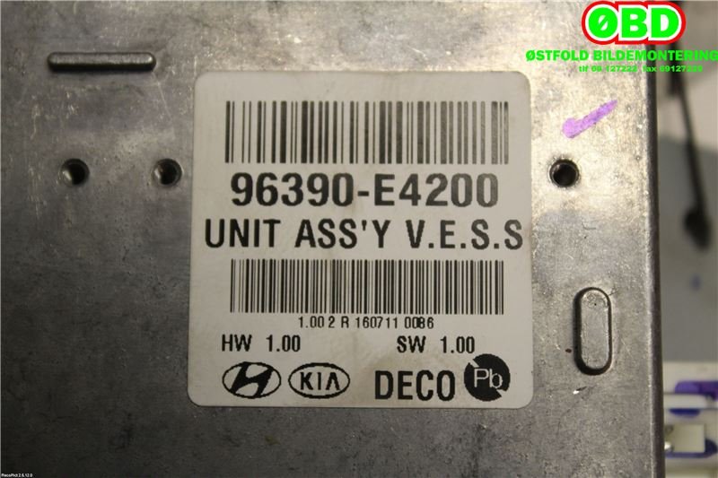 Styreenhet diverse til Kia Soul 2014-2019 (Type II)  (KIA|96390E4200|)