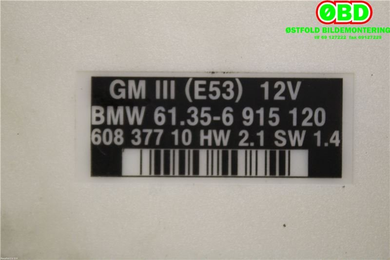 Styreenhet diverse til BMW X5 2000-2006 (E53) (E53) (BMW|61356960250|61356915120)