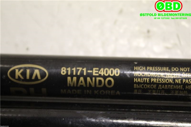 Panserdemper til Kia Soul 2014-2019 (Type II) (KIA|81171E4000|81161E4000|)