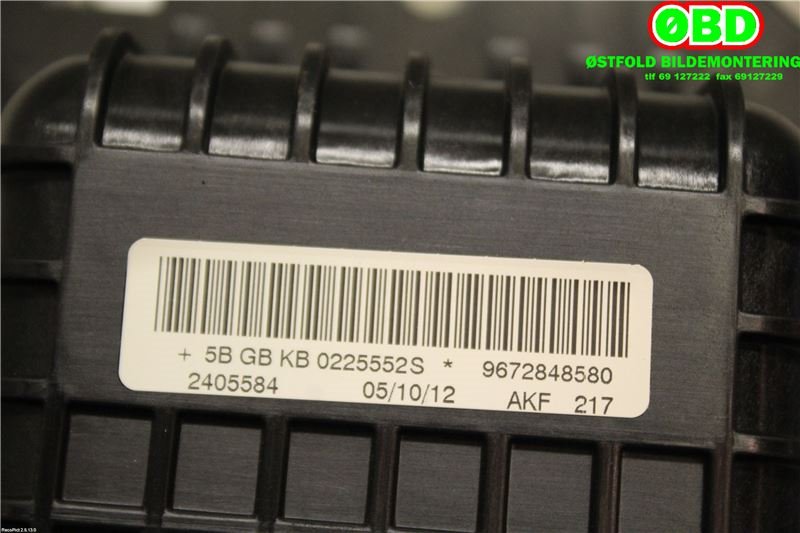 Airbag passasjer til Peugeot 208 2012-2019 (Type I)  (PEUGEOT|9672848580|)