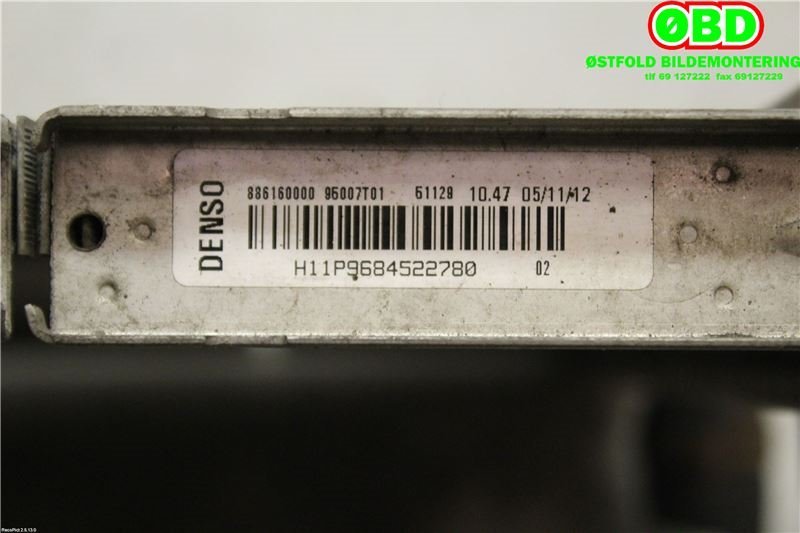 Radiator (manuell gir) til Peugeot 208 2012-2019 (Type I)  (PEUGEOT|1330Q5||9684522780)