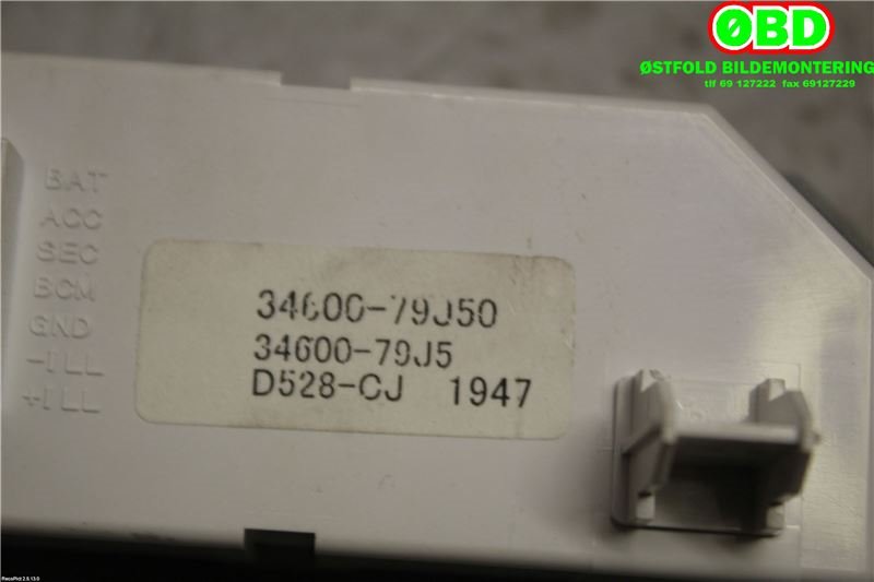 Multimedia display (MCU - Media Controller Unit) til Suzuki SX4 2006-2009 (Type I, Fase 1)  (SUZUKI||34600-79J50)