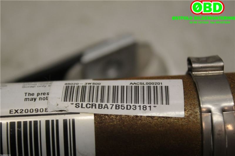 Airbag gardin høyre til Kia Sportage 2010-2016 (Type III) (KIA|850203W500|)