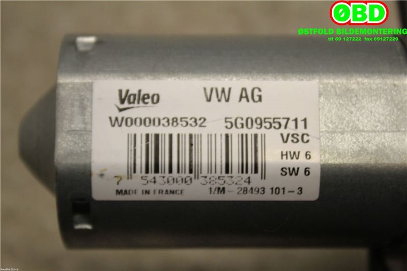 Viskermotor bakrute til VW Golf VII 2012-2017 (Fase 1) (VOLKSWAGEN|5G0 955 711 A|5G0 955 711 C|5G0955711)