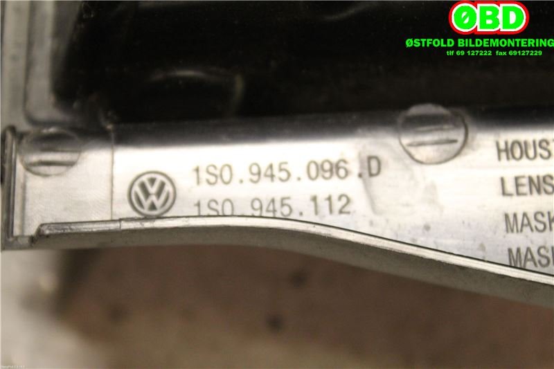 Baklykt høyre til VW E-Up 2013-2019  (VOLKSWAGEN|1S0 945 096 G||1S0945096D)