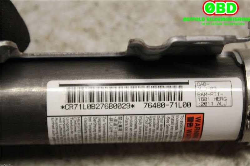 Airbag gardin høyre til Suzuki Swift 2011-2017  (SUZUKI|76480-71L00|)