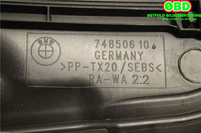 Deksel til BMW 3-Serie 2012-2018 (F30/F31/F34) (F30/F31/F34) (BMW|51 71 7 258 177|)