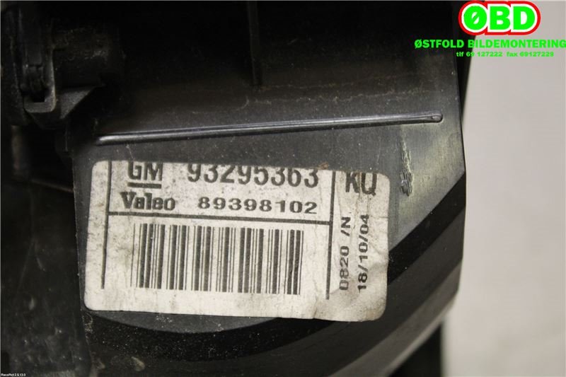 Baklykt høyre til Opel Meriva A 2003-2010 (OPEL|93184713|1222124|)